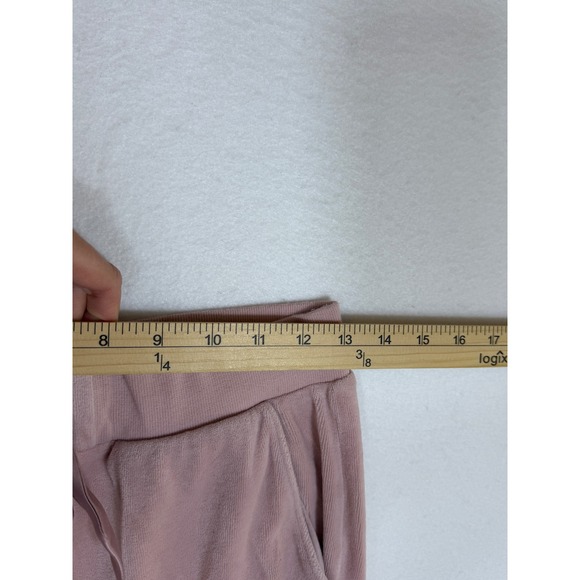 Victorias Secret Pink Velour Lounge Set Top Pants Heart Logo XS Open Back - Picture 9 of 13